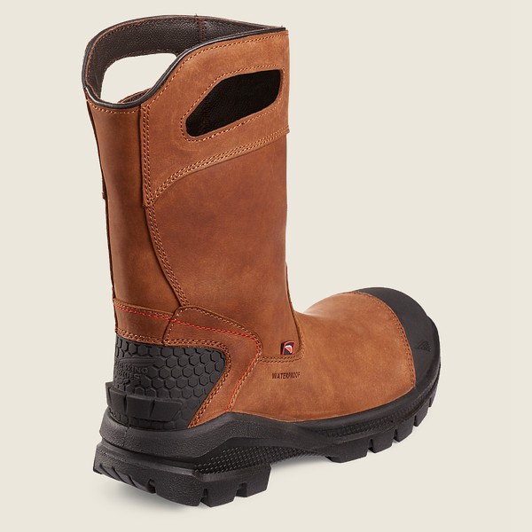 Safety Støvler Herre - Red Wing Crv™ - 11-Inch Waterproof Toe Pull-On - Brune/Sort - MNJXTF-659